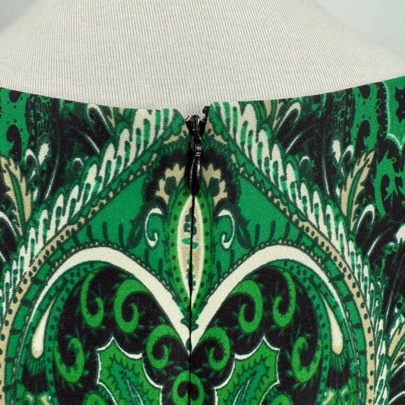 Green Paisley Dress By Dress Barn Established 1962 Size S - Picture 6 of 10